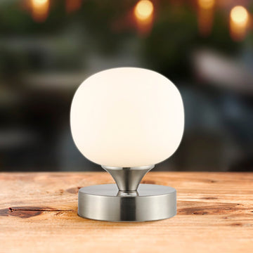 Owen 6.13" Bohemian Farmhouse Iron Rechargeable Integrated LED Table Lamp - JONATHAN Y